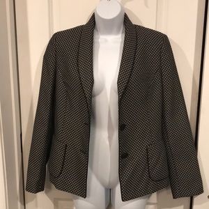Jones Wear Black & White Suit Jacket Size 6